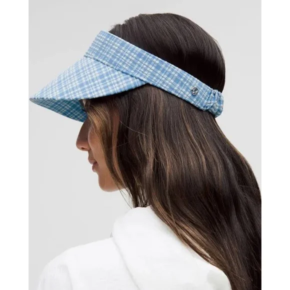 Lululemon Seersucker Check Removable Sweatband Visor BCOC Size S/M NWT - Picture 2 of 9